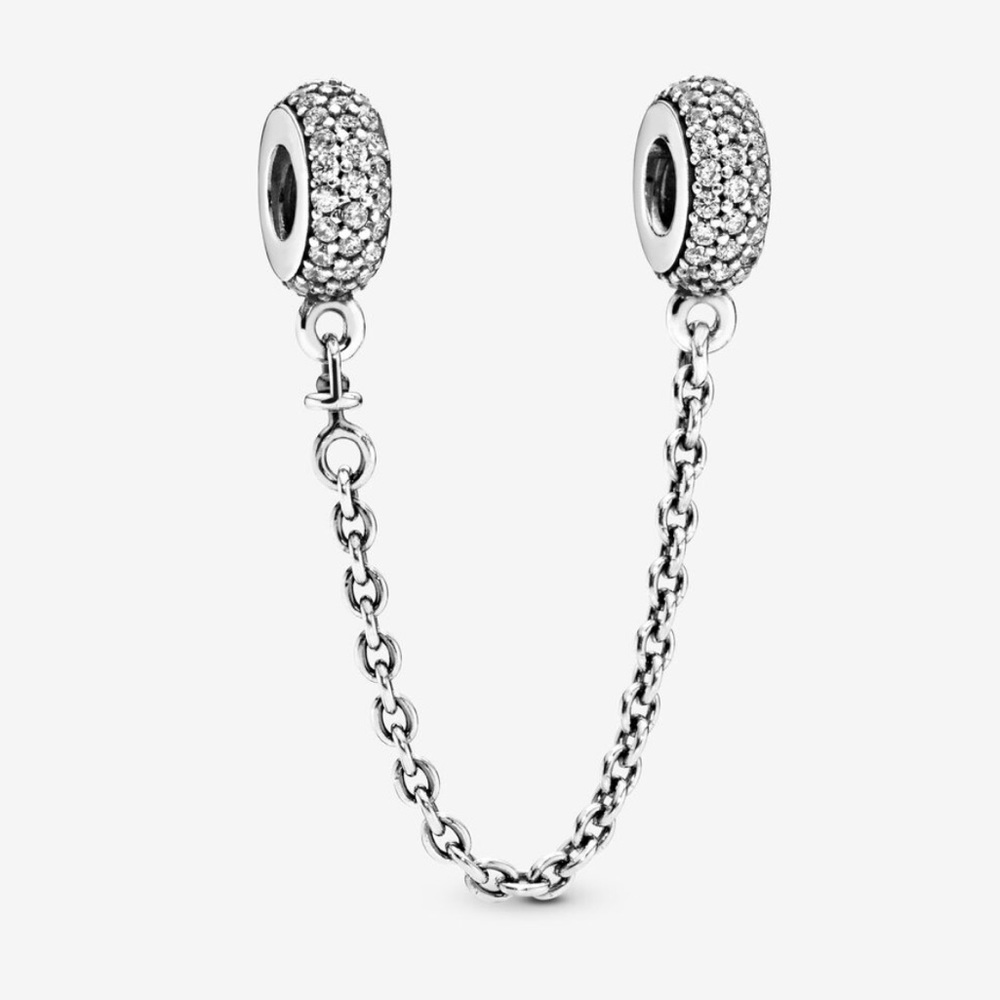 PANDORA Sparkling Pavé Safety Chain Charm